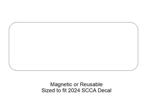 SCCA Magnetic or Reusable Vinyl Backing (SINGLE)