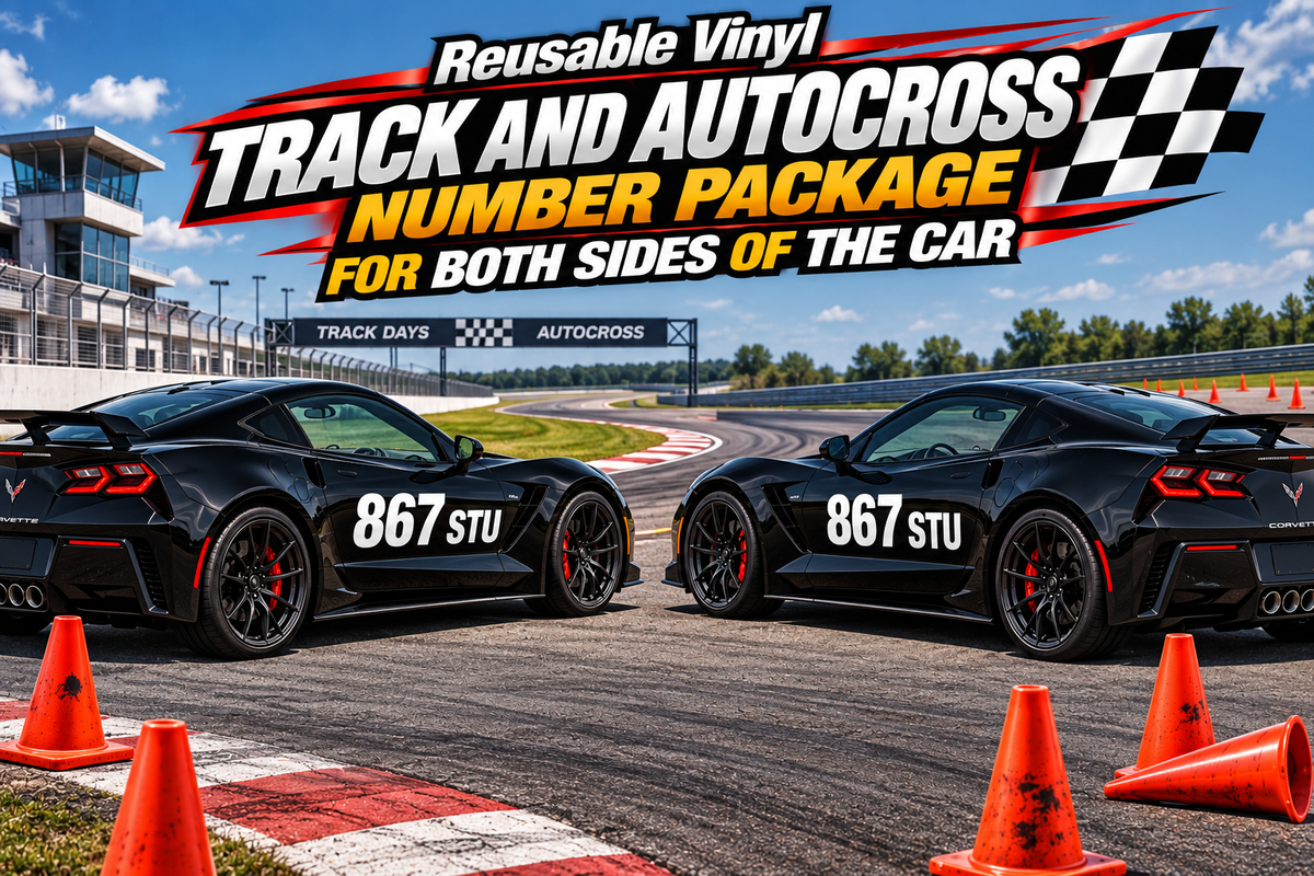 Reusable Vinyl Single Color Individual Car Number Package