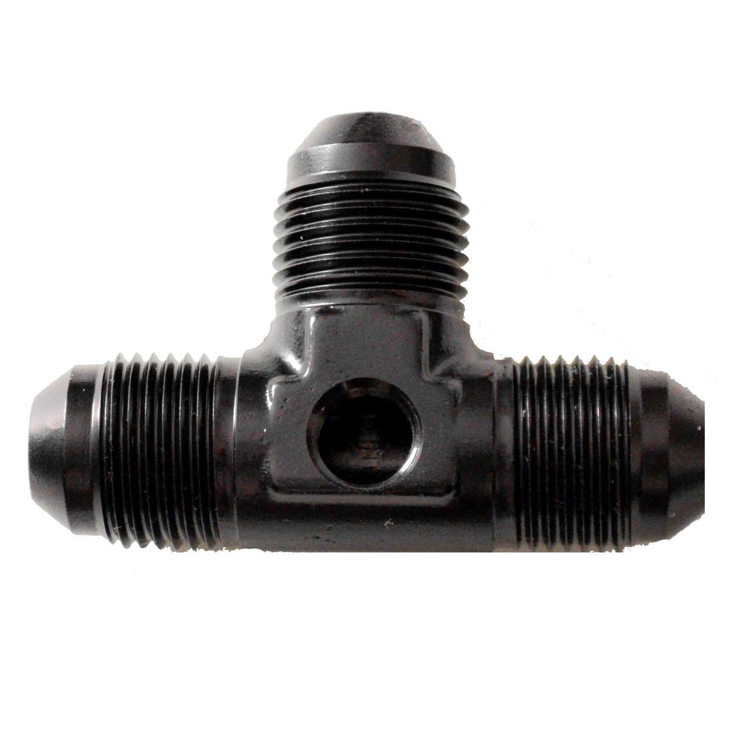 - 6 Flare Tee With 1/8 Npt Port Black
