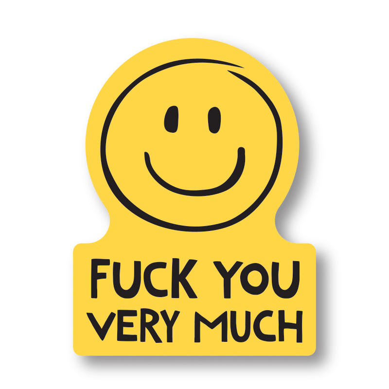 Fuck You Very Much Sticker - Closeout | Funatic