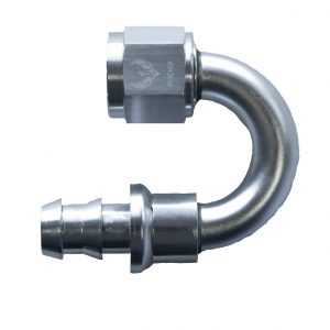 -8 Push-Lok 180 Degree Silver/Clear