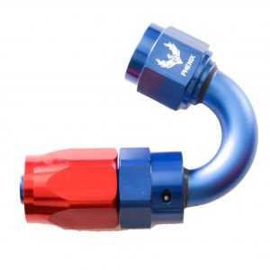 AN -12 Swivel Hose End 150 Degree - Bluee/Red