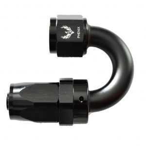 AN -12 Swivel Hose End 180 Degree - Black
