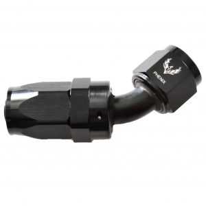 AN -12 Swivel Hose End 45 Degree - Black