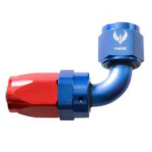 AN -20 Swivel Hose End 90 Degree - Bluee/Red