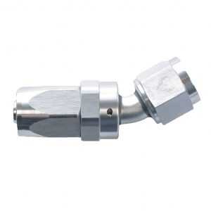 AN -8 Hose End 30 Degree - Silver/Clear