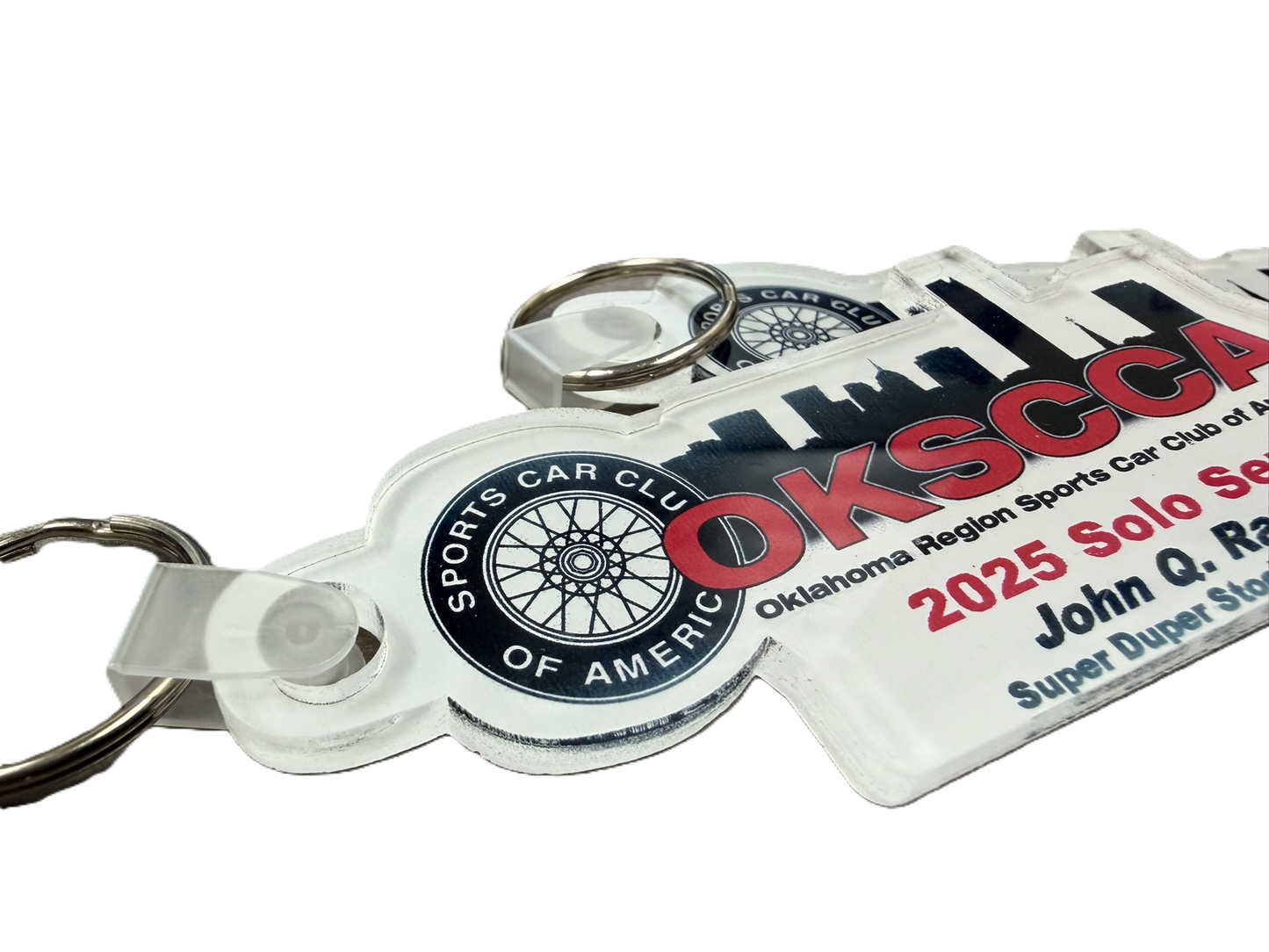Custom Acrylic Keychain Bag Tag with Full Color Printing and Personalizaton