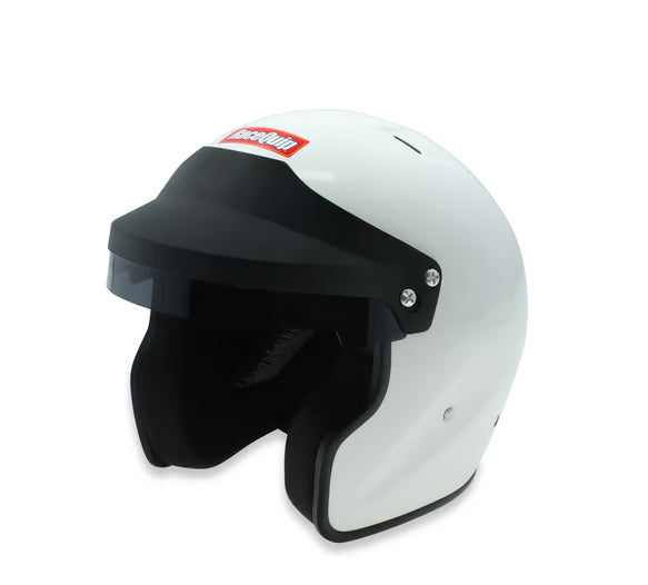 Racequip OF25 Open Face Helmet - White & Gloss Black