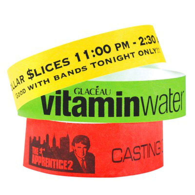 Custom Printed Tyvek Wristbands with your logo!
