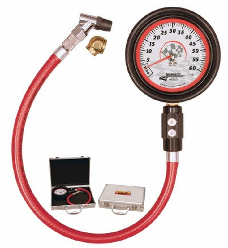 Longacre Part Number 52001: Mag 3.5" TPG 0-60 PSI Angle & Ball w-Dual Bleed w-Case