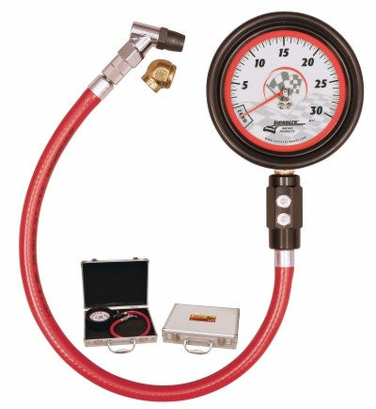 Longacre Part Number 52021: Mag 3.5" TPG 0-30 PSI Angle & Ball w-Dual Bleed w-Case