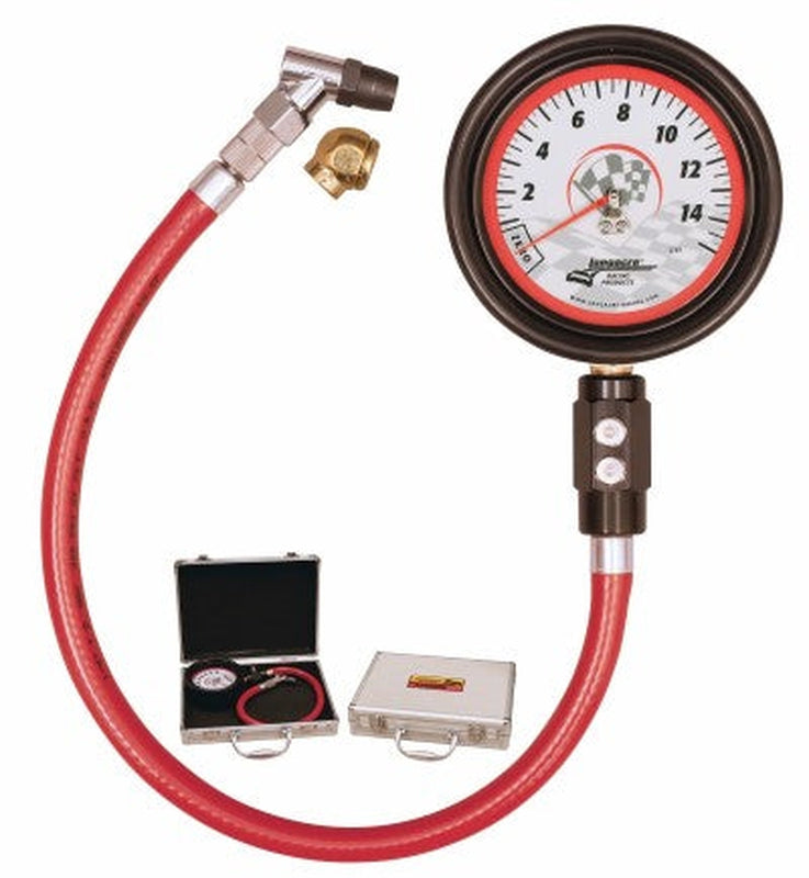 Longacre Part Number 52031: Mag 3.5" TPG 0-15 PSI Angle & Ball Chuck w-Bleed w-Case