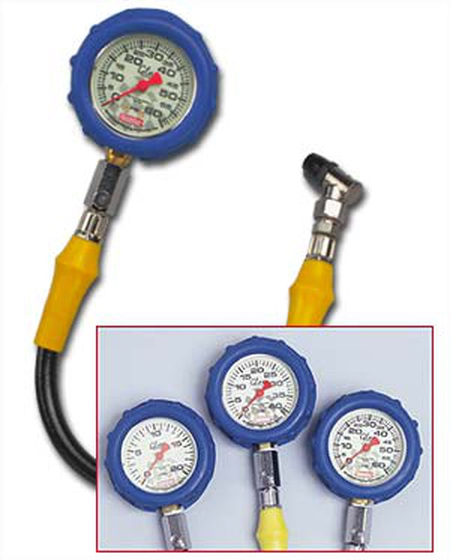 QuickCar Tire Gauge (standard, glow face or liquid filled)