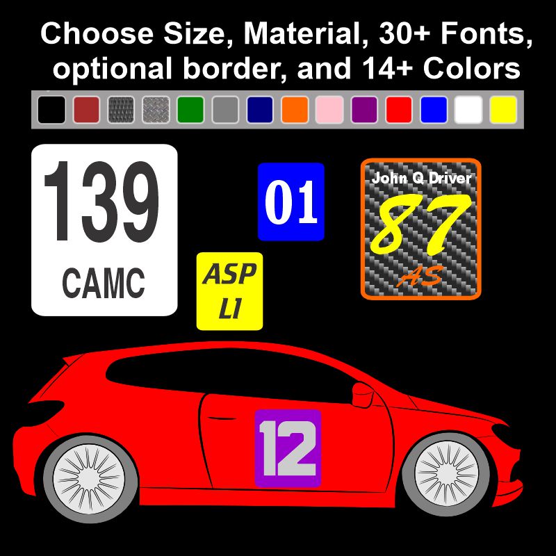 Solo Performance Specialties Rectangle (Tall) Panel Number