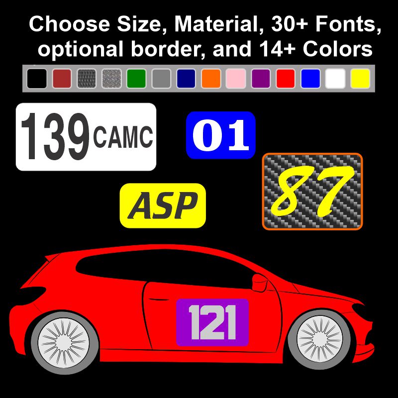 Solo Performance Specialties Rectangle (Wide) Panel Number