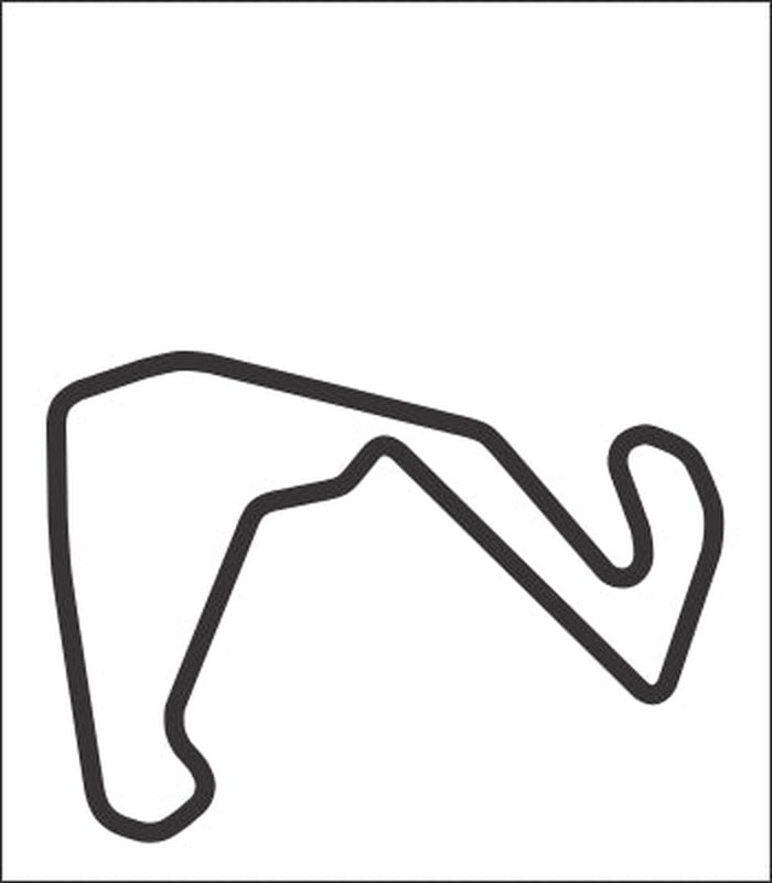 Carolina Motortsports Park Vinyl Track Map Decal