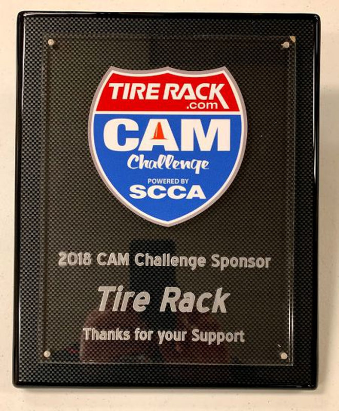 Carbon Fiber High Gloss Floating Acrylic Plaque - 3 sizes