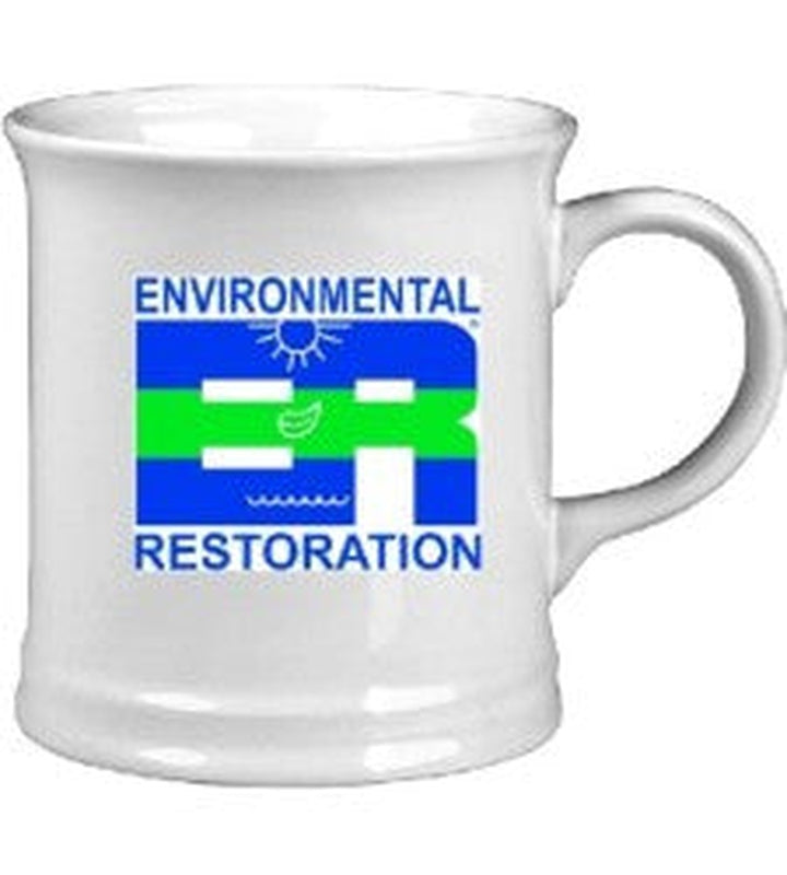 Corporate Style White Coffee Mug with 2 color imprint