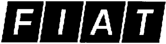 Decal, Auto Manufacturer, FIAT, 8" x 2 1-2", Die Cut, White or Black