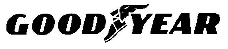 Decal, Tire-Wheel Manufacturers, Goodyear Medium, 10 1-2" x 2 1-4", Die Cut, White and Black