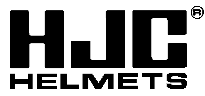 Decal, Safety Equipment Manufacturers, HJC Helmets, 7 3-4" x 3 1-2", Die Cut, White or Black