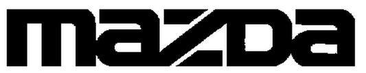 Decal, Auto Manufacturer, Mazda Medium Large, 16 3-4 x 3 1-4", Die Cut, White, Black or Blue