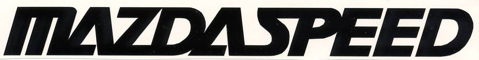 Decal, Auto Manufacturer, MazdaSpeed, 26 3-4" x 3 1-4", Die Cut, White or Black