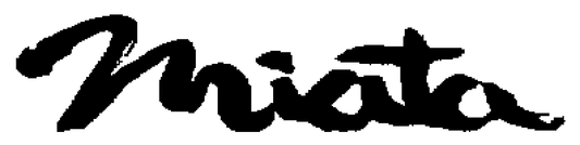 Decal, Auto Manufacturer, Miata, 8 x 2 1-4", Die Cut, White or Black