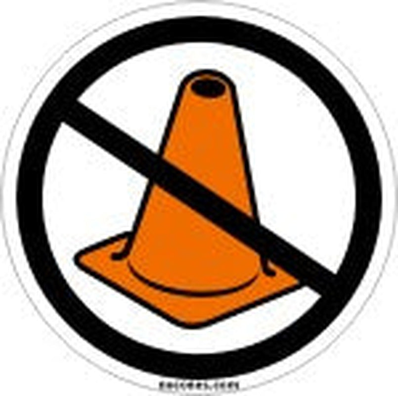 No Cones Brand No Cones Decal or Magnet