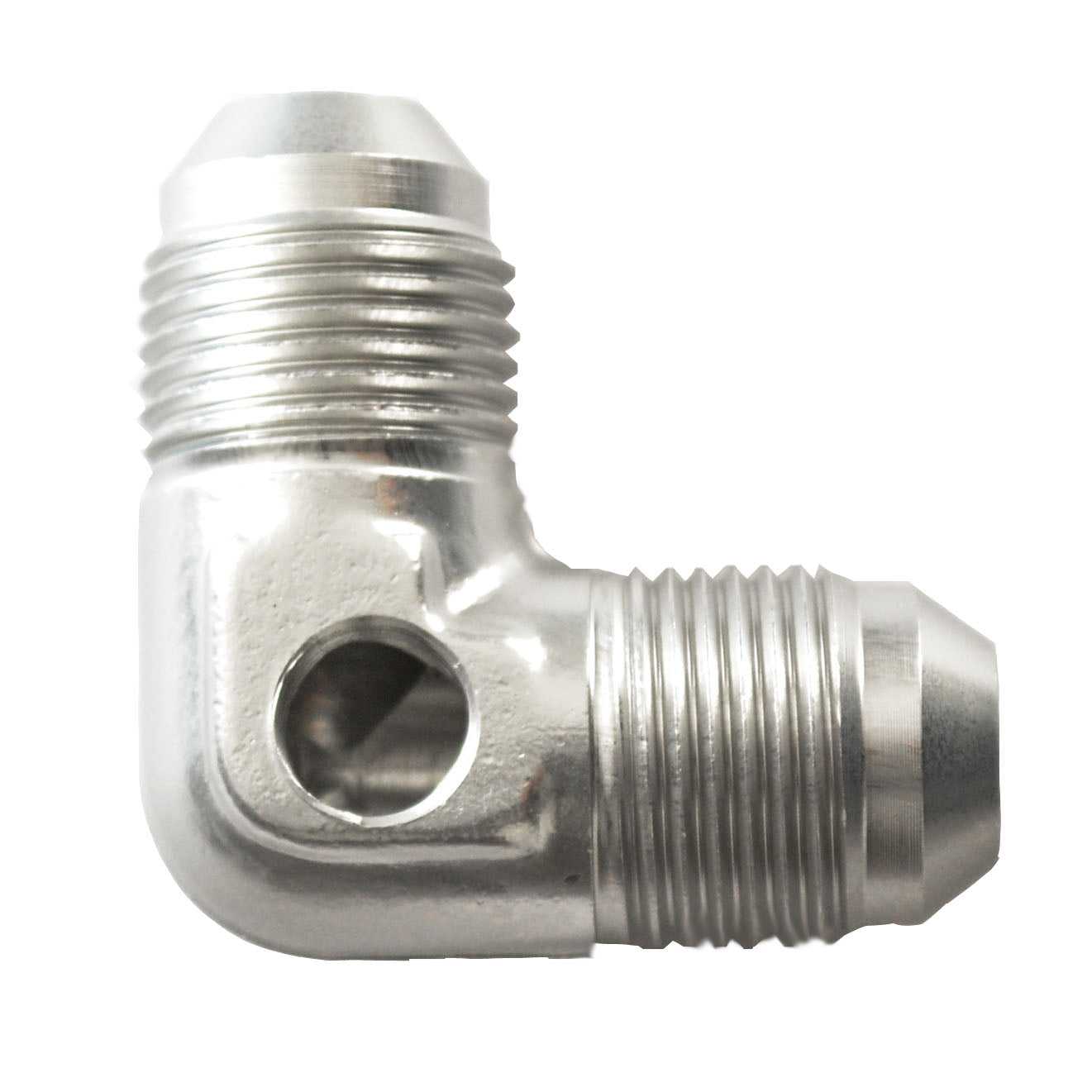 - 10 Flare 90 With 1/8 Npt Port Silver/Clear