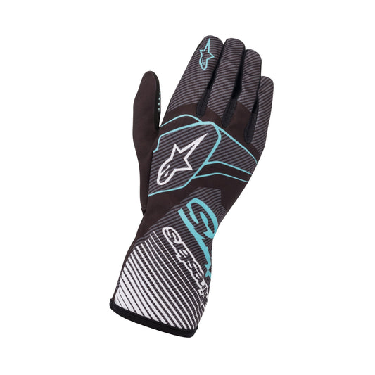 Alpinestars Tech-1 K Race S v2 Youth Karting Gloves - Carbon - Perfect for Autocross - Non SFI/FIA
