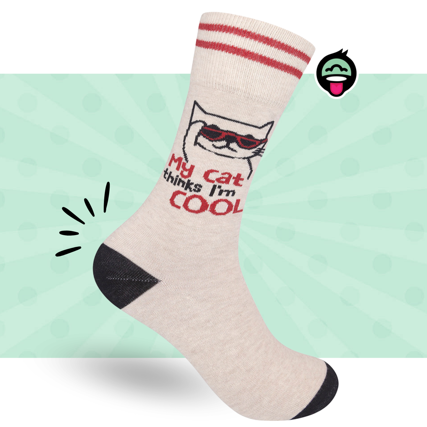 My Cat Thinks I'm Cool Socks | Funny | Pet Lovers | Funatic