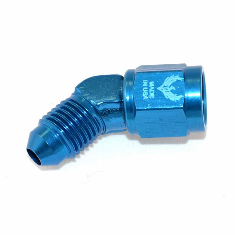 45 Degree AN Male To Female Swivel Elbow -3 Bluee