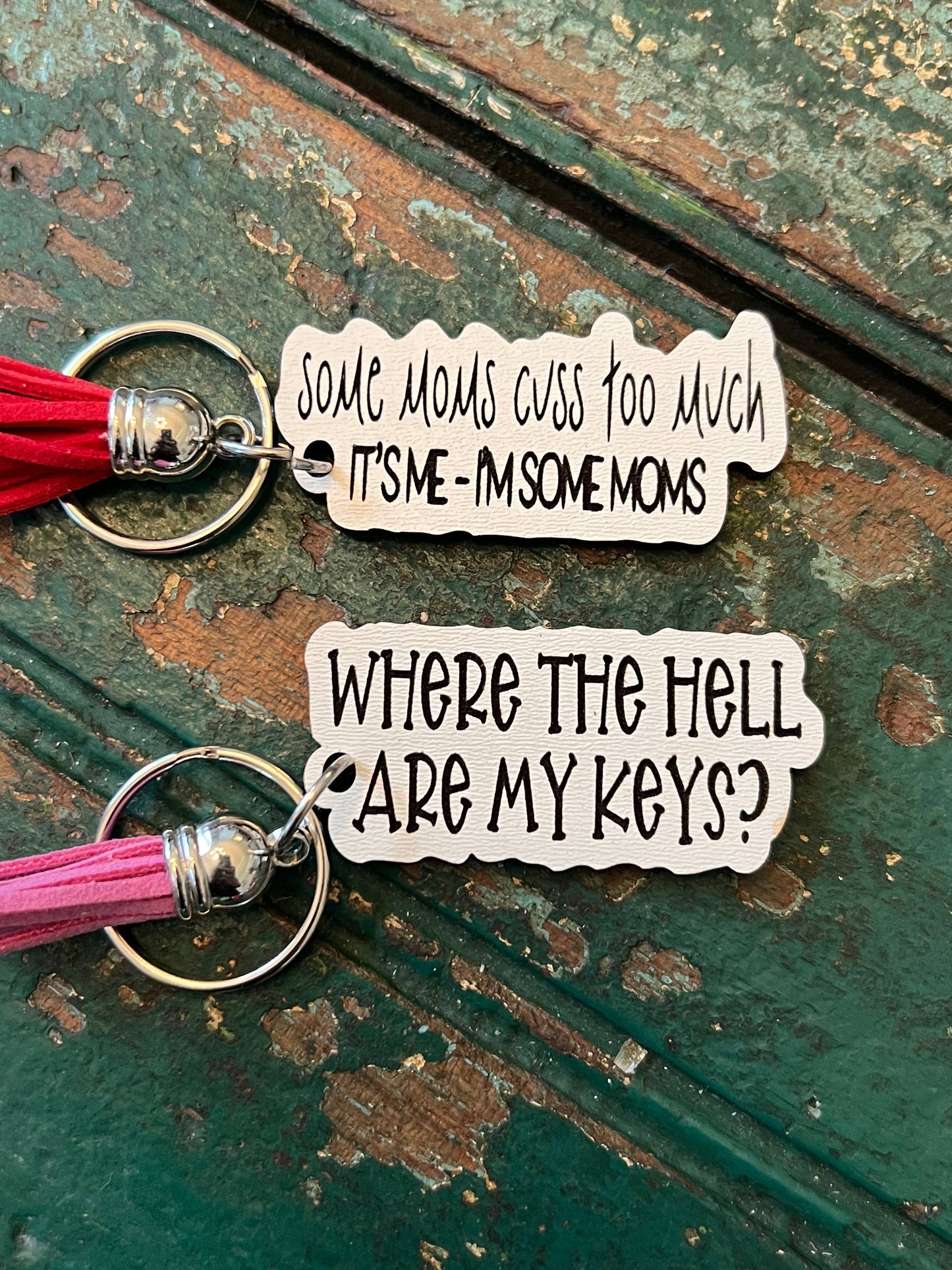 Snarky keychain with tassel: 1 fun fact