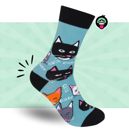 Cats Cats Cats Socks | For Cat Lovers | Funatic