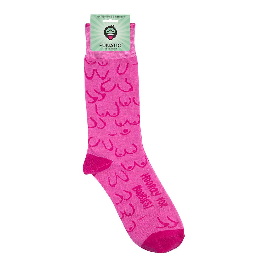 Hooray For Boobies Breast Cancer Socks | Funatic