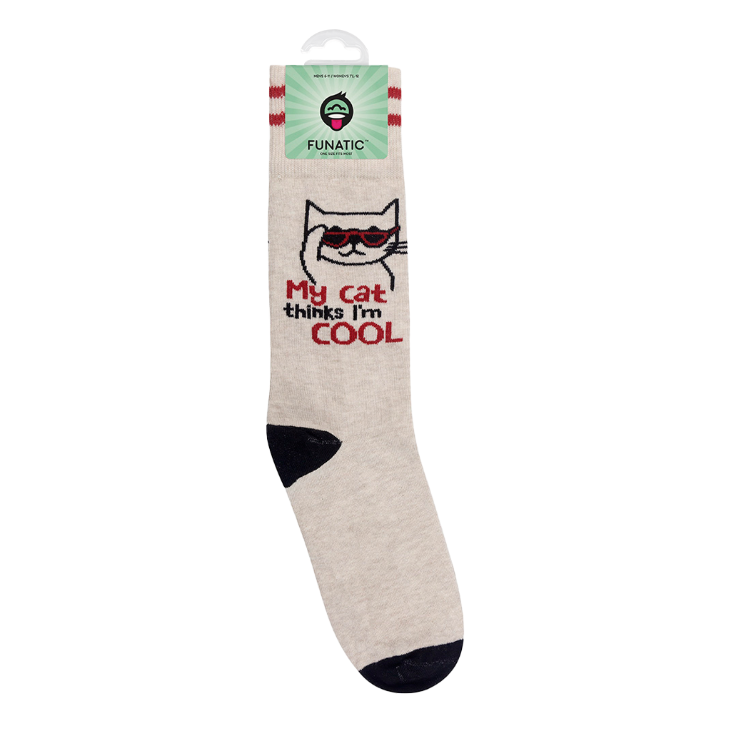 My Cat Thinks I'm Cool Socks | Funny | Pet Lovers | Funatic