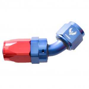 AN -10 Swivel Hose End 45 Degree - Bluee/Red