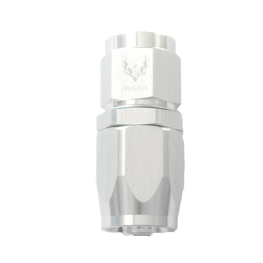AN -12 Hose End Straight - Silver/Clear