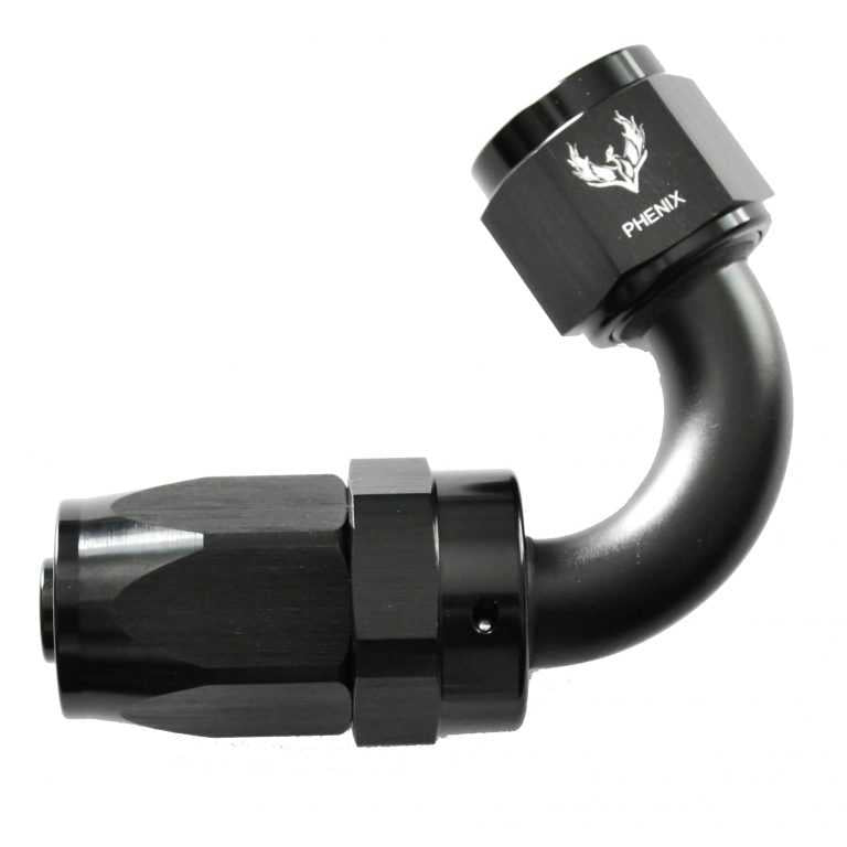 AN -16 Swivel Hose End 120 Degree - Black