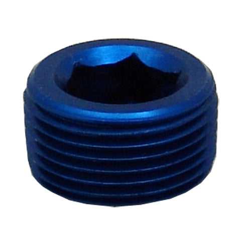 Allen Socket Pipe Thread Plugs 1/16 Npt Blue