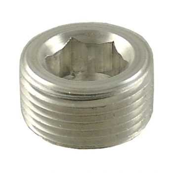 Allen Socket Pipe Thread Plugs 1/16 Npt Silver/Clear