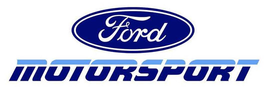 Ford Motorsport Small, 4" x 2 1-2", Printed, Blue on White