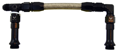 Ultra - 8 Orb Bowl To - 6 Black Stainless Hose