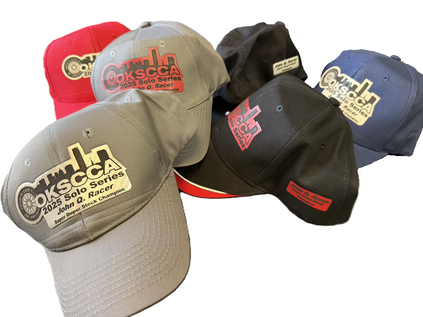 Custom Hats with leatherette patch Logo and Personalization