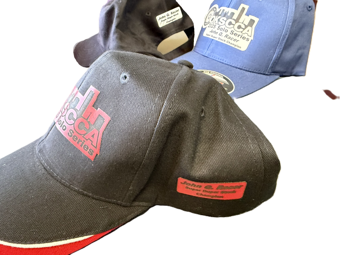 Custom Hats with leatherette patch Logo and Personalization