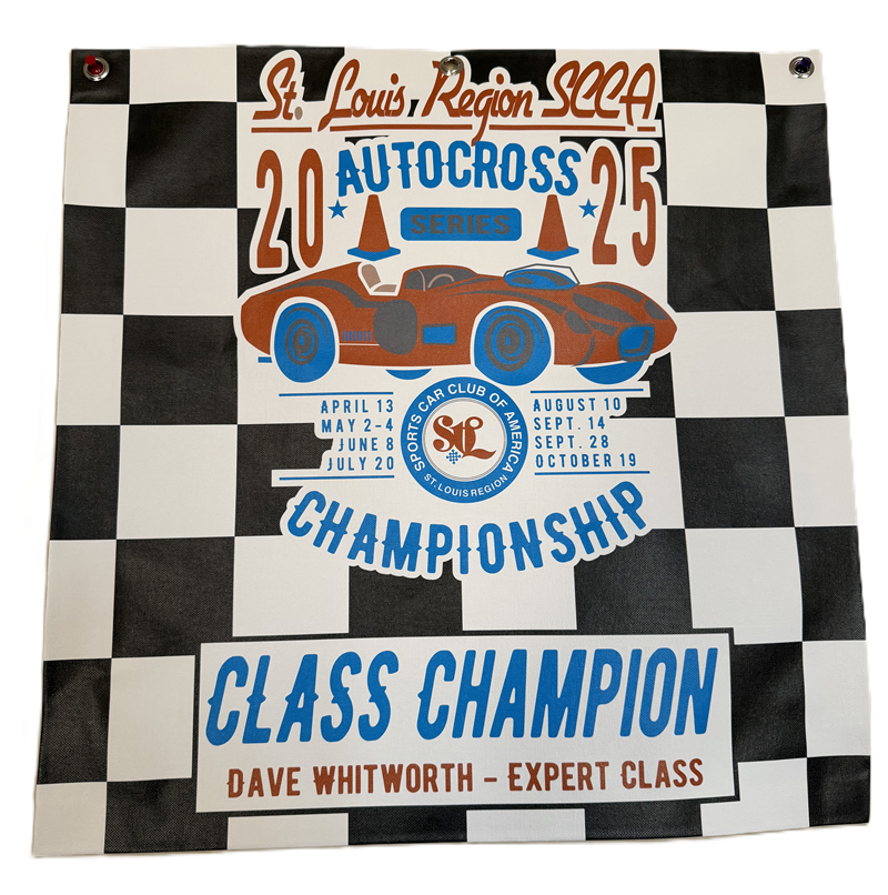 Custom Canvas Checkered Flag with logo and Personalization Multiple Sizes