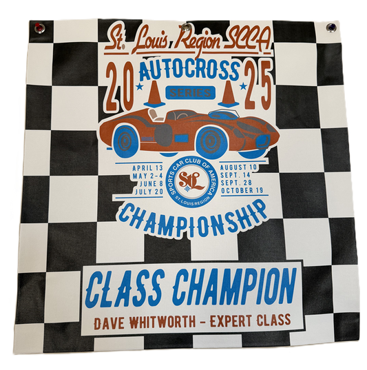 Custom Canvas Checkered Flag with logo and Personalization Multiple Sizes