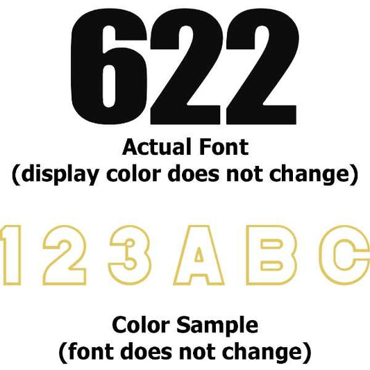 Individual Numbers and Letters with Outline