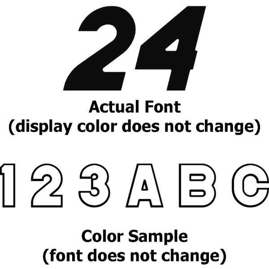 Individual Numbers and Letters with Outline